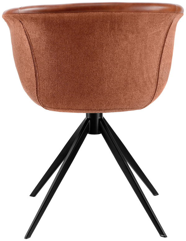 krzesło Yankee; 61x60x80 cm (SxGxW); siedzisko koniak, stelaż czarny