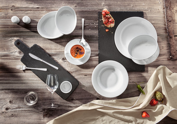 miska Base okrągła; 1300ml, 18x7 cm (ØxW); biały; okrągły; 2 sztuka / opakowanie