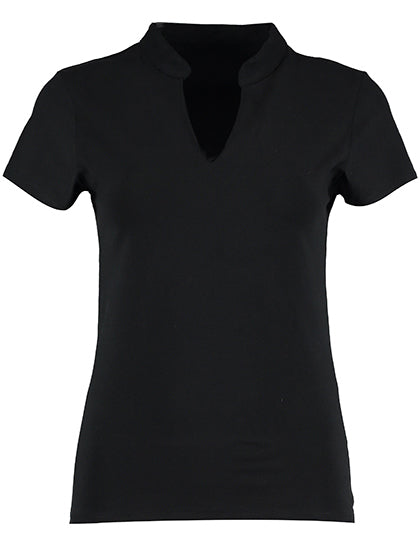 T-shirt ze stójką damski Nika krótki rękaw