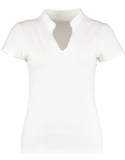 T-shirt ze stójką damski Nika krótki rękaw