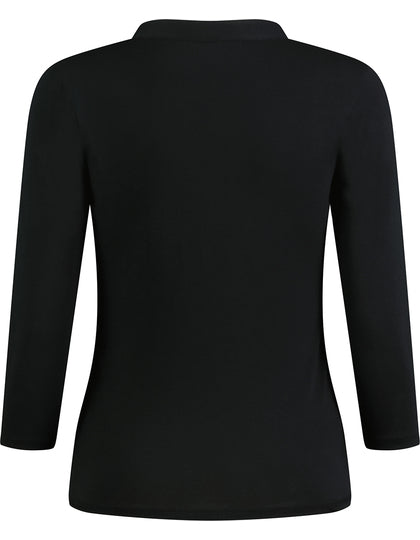 T-shirt ze stójką damski Monika rękaw 3/4
