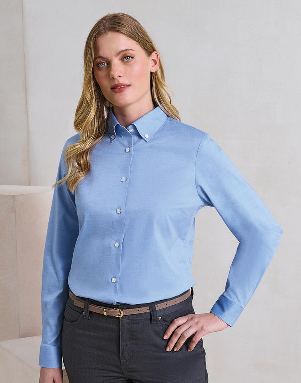 bluzka damska Oxford Premium z długim rękawem