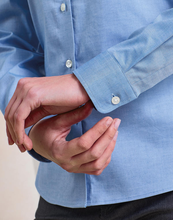 bluzka damska Oxford Premium z długim rękawem