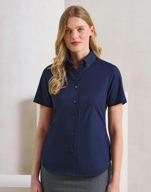 bluzka damska Oxford Premium z krótkim rękawem