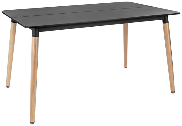 stół Gimani prostokątny; 130x80x72 cm (DxSxW); Platte antracyt, stelaż brązowy; prostokątny