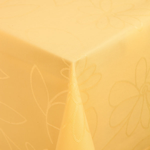 obrus Floralie prostokątny; 110x140 cm (SxD); żółty; prostokątny