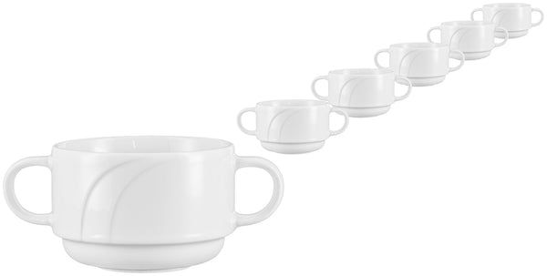 bulionówka Melody; 280ml, 9.6x6.5 cm (ØxW); biały; okrągły; 6 sztuka / opakowanie