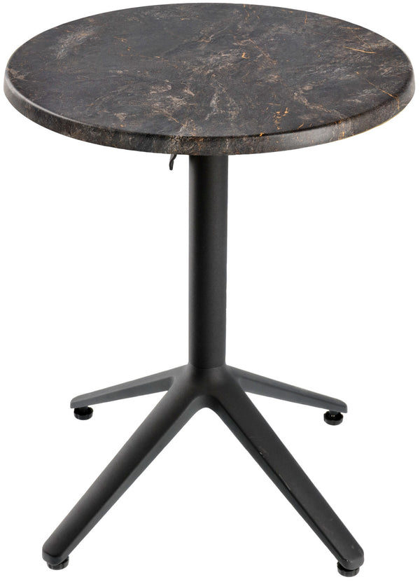 blat Topalit okrągły; 60 cm (Ø); czarny/złoto/marmurkowy; okrągły