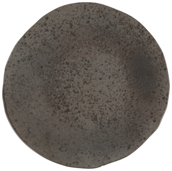 talerz płaski Ironstone; 22.5x2.75 cm (ØxW); ciemny brąz/czarny; okrągły; 6 sztuka / opakowanie