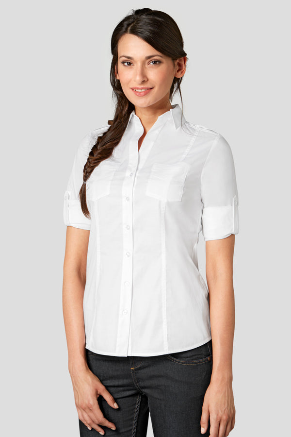 bluzka damska Kate długi rękaw; Kleidergröße 48; biały