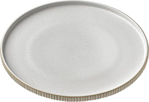 Teller flach rund hoher Rand Nara Relief weiß 21cm; 21x2.5 cm (ØxW); biały; okrągły; 6 sztuka / opakowanie