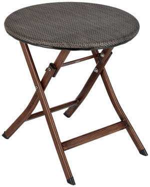 Beistelltisch Rimalia klappbar; 46x46 cm (ØxW); antracyt/brązowy; okrągły