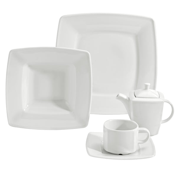 miska Melbourne kwadratowa; 1800ml, 22.5x22.5x8.2 cm (DxSxW); biały; kwadrat; 2 sztuka / opakowanie
