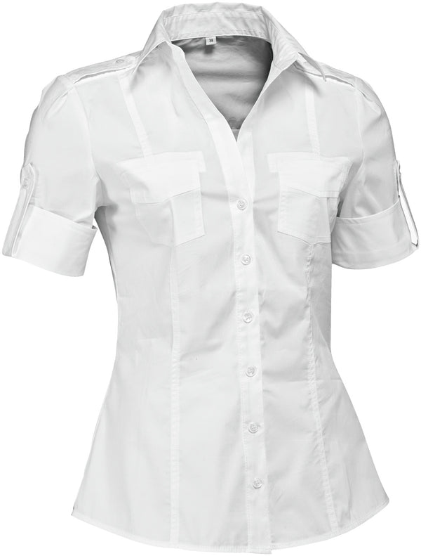 bluzka damska Kate krótki rękaw; Kleidergröße 50; biały