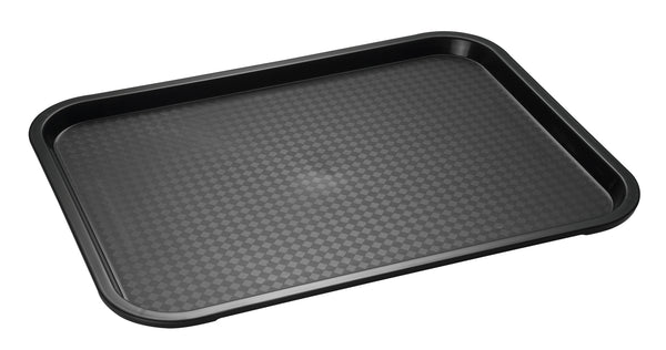 taca do fast foodu; 27x35x2 cm (DxSxW); czarny; prostokątny