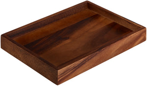 taca Wantage akacja; 25x18x3 cm (DxSxW); akacja brąz; prostokątny
