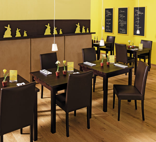 krzesło Elegance sztuczna skóra; 46.5x51x95.5 cm (SxGxW); siedzisko brązowy, stelaż wenge; 2 sztuka / opakowanie