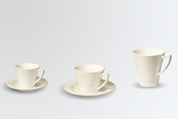 kubek Skyline; 300ml, 9.3x10 cm (ØxW); biel kremowa; okrągły; 6 sztuka / opakowanie