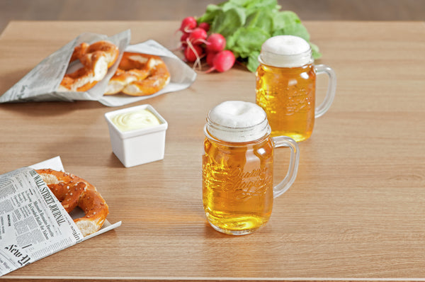 kubek Quattro Stagioni z uchwytem i pokrywką; 480ml, 6.6x13.6 cm (ØxW); transparentny; 12 sztuka / opakowanie