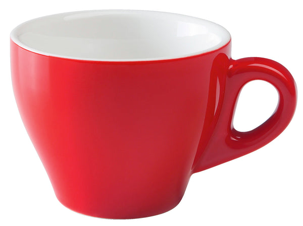 filiżanka do kawy Joy; 230ml, 9x7 cm (ØxW); czerwony; okrągły; 6 sztuka / opakowanie