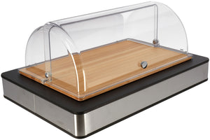witrynka chłodząca Fundale antracyt drewno 1/1; Größe GN 1/1, 63x42.5x27.4 cm (DxSxW); antracyt/transparentny/buk; prostokątny
