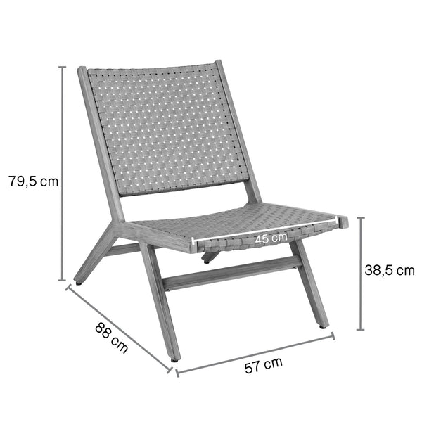 Lounge-Sessel Vara; 55.5x88x79.5 cm (SxGxW); naturalny; 2 sztuka / opakowanie