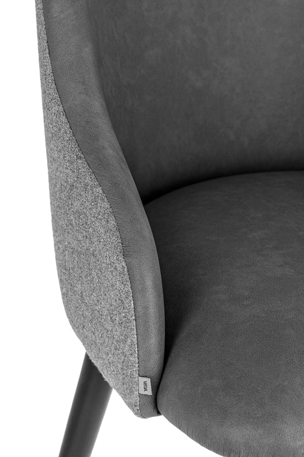 krzesło Almonda Mix; 54x64x77.5 cm (SxGxW); siedzisko antracyt, stelaż czarny