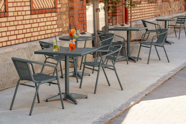 stół Malvena; 70x70x72 cm (DxSxW); antracyt; kwadrat