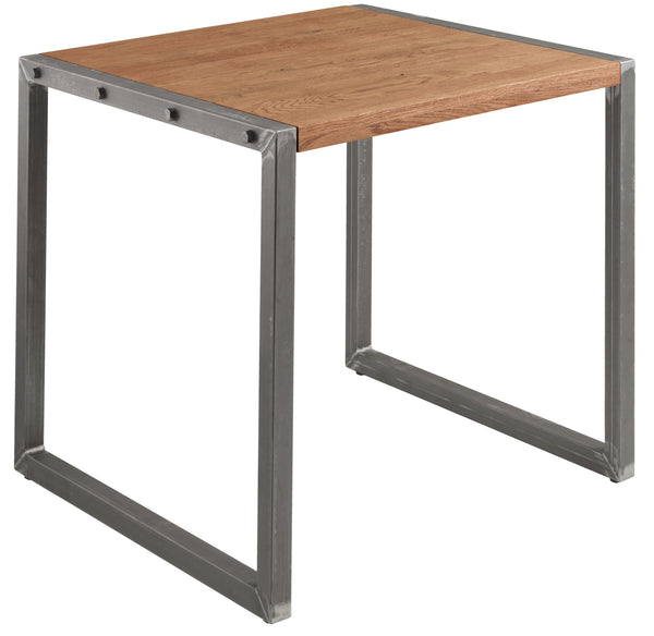 stół Torres kwadratowy; 80x80x75 cm (DxSxW); Platte dąb antyczny/brązowy, stelaż szary; kwadrat