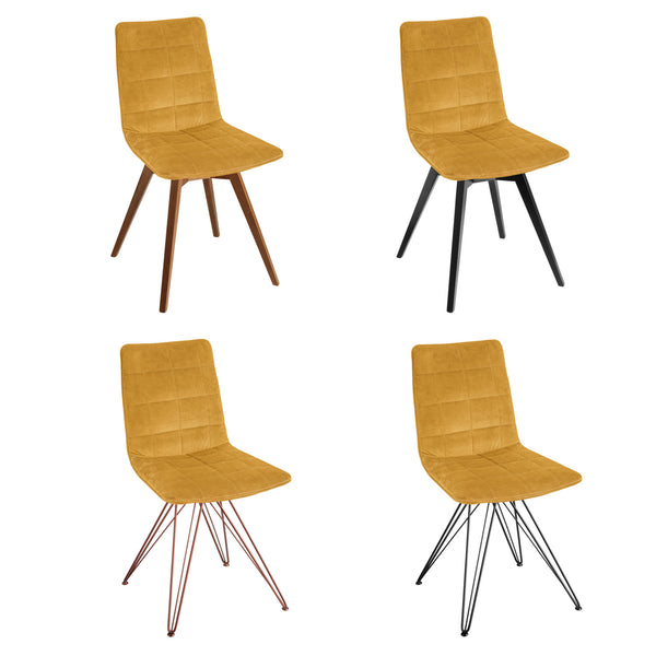 siedzisko Milaria aksamit; 60x48x46 cm (SxGxW); złoto; 2 sztuka / opakowanie