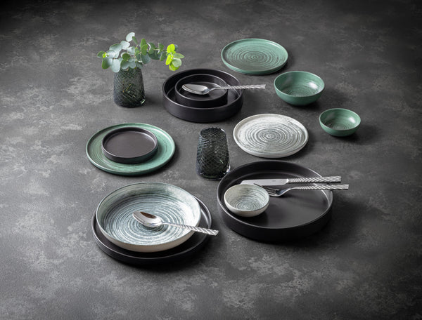 miseczka Etana; 150ml, 10x3.5 cm (ØxW); biały/antracyt; okrągły; 6 sztuka / opakowanie