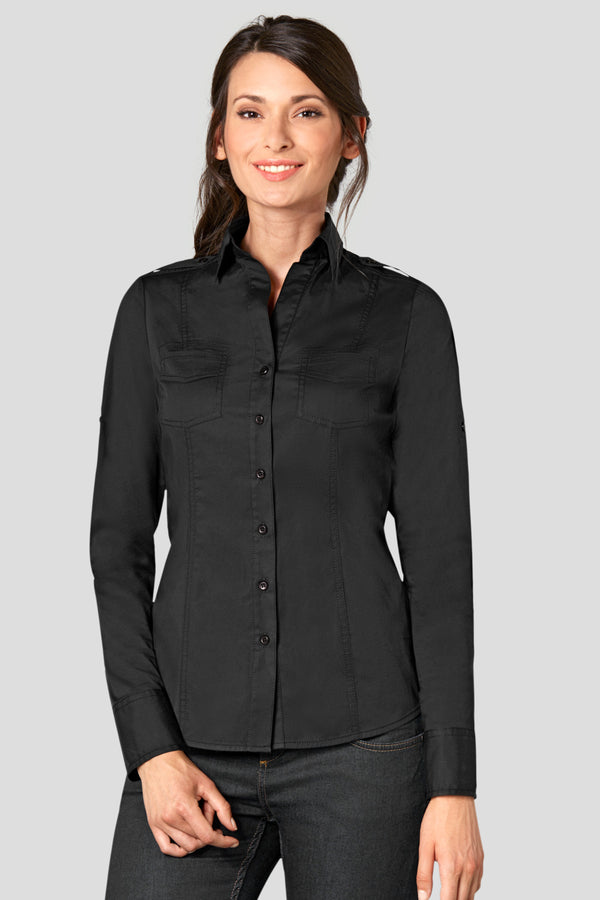 bluzka damska Kate długi rękaw; Kleidergröße 34; czarny