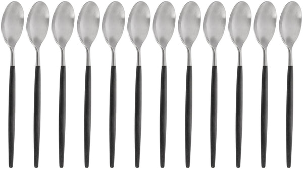 łyżka stołowa Turin; 22.2 cm (D); stal nierdzewna/czarny, Griff czarny; 12 sztuka / opakowanie
