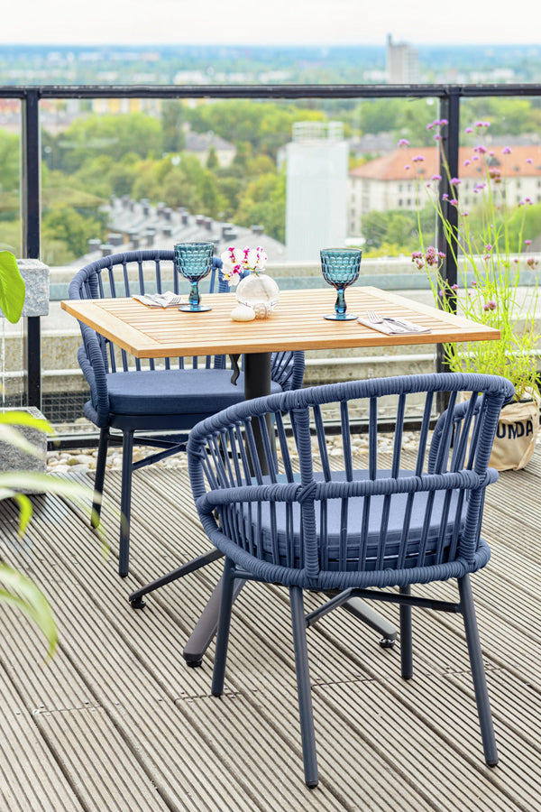 Stuhl Pina; 56x61x77 cm (SxGxW); niebieski; 2 sztuka / opakowanie