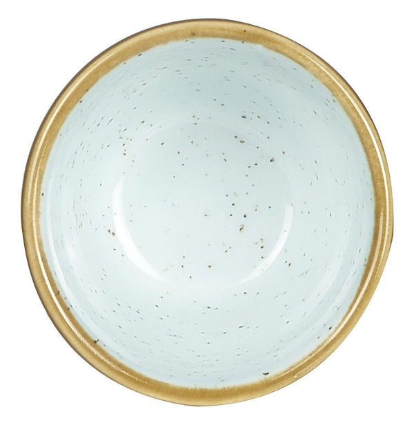 Ripple Dip Schale Stonecast Duck Egg; 70ml, 5.9x5 cm (ØxW); jasny niebieski/brązowy; okrągły; 12 sztuka / opakowanie