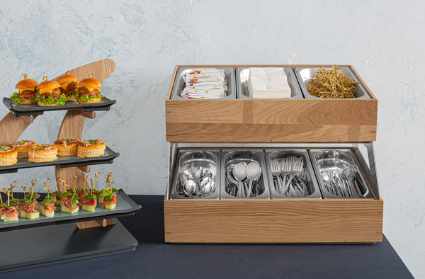 pojemnik bufetowy Badou; 55.9x35.2x18.3 cm (DxSxW); dąb