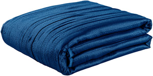bieżnik łóżkowy Palmito; 65x135 cm (SxD); niebieski; prostokątny