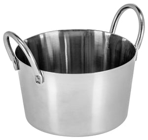mini garnek Lao; 370ml, 10x7.6 cm (ØxW); srebro; stożkowy; 6 sztuka / opakowanie