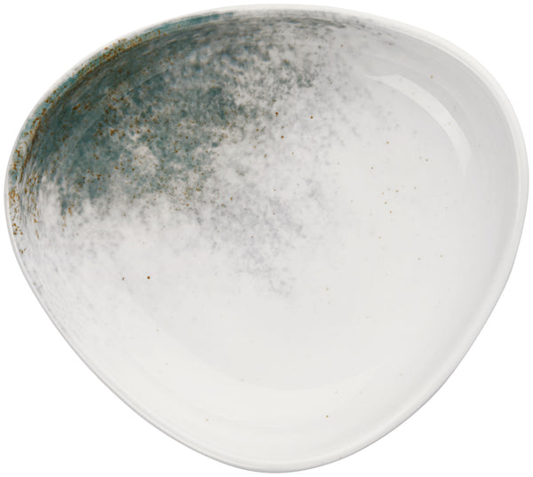 talerz głęboki Purior; 350ml, 18.5x17x4.9 cm (DxSxW); biały/niebieski petrol; owalny; 6 sztuka / opakowanie