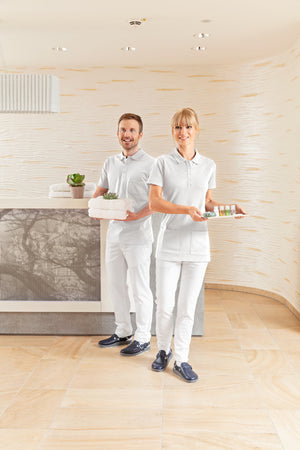 koszulka polo damska Cato Comfort; Kleidergröße S; biały