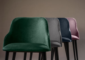 krzesło Almonda; 54x64x77.5 cm (SxGxW); siedzisko ciemny niebieski, stelaż czarny