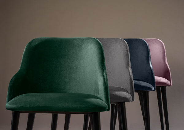 krzesło Almonda; 54x64x77.5 cm (SxGxW); siedzisko ciemny niebieski, stelaż czarny