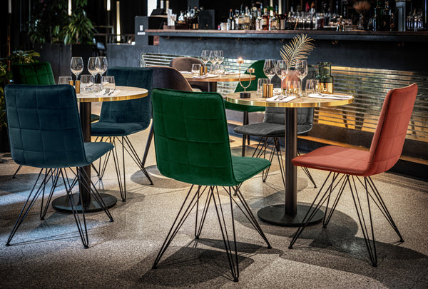 siedzisko Milaria aksamit; 60x48x46 cm (SxGxW); ciemny niebieski; 2 sztuka / opakowanie