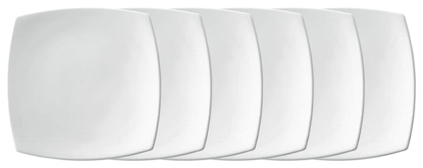talerz płaski Bali; 19x19x0.9 cm (DxSxW); biały; kwadrat; 6 sztuka / opakowanie