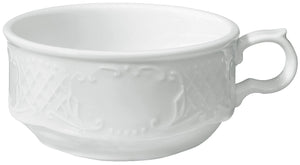 filiżanka do herbaty Menuett; 220ml, 9.7x5 cm (ØxW); biały; okrągły; 6 sztuka / opakowanie