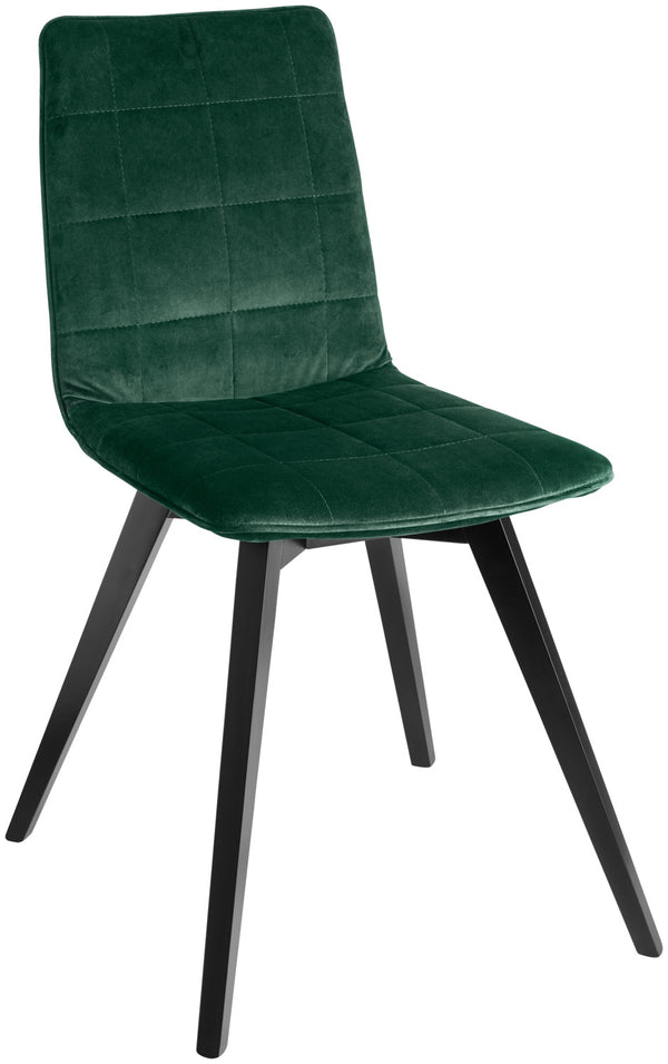 krzesło Milaria aksamit opak. 2 sztuk; 60x51x88.5 cm (SxGxW); siedzisko jodła zielona, stelaż czarny; 2 zestaw(y) / opakowanie