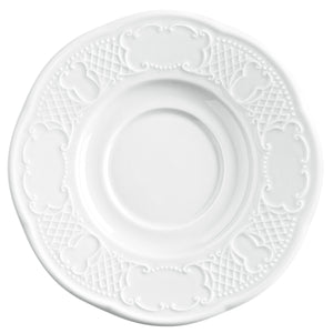 spodek do filiżanki do cappuccino/do bulionówki Menuett; 17 cm (Ø); biały; okrągły; 6 sztuka / opakowanie