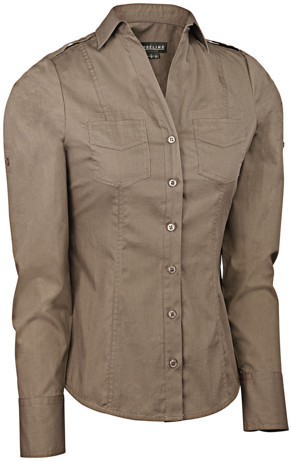 bluzka damska Kate długi rękaw; Kleidergröße 46; taupe