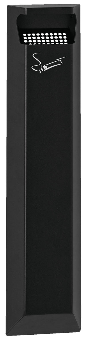 popielniczka ścienna Arkea; 3000ml, 12x55x5 cm (SxWxG); szary/czarny; prostokątny