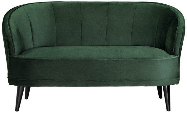sofa 2-osobowa Garbo; 150x75x84 cm (SxGxW); siedzisko jodła zielona, stelaż czarny